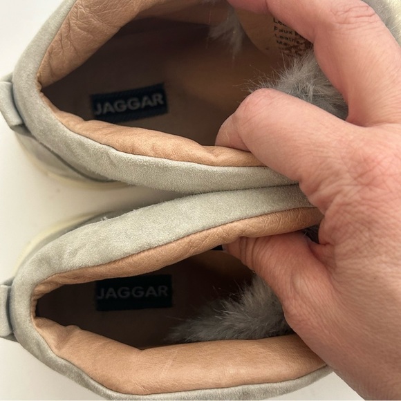 Jaggar Mid-Top Suede Faux Fur Trainer Sneakers - Picture 13 of 16